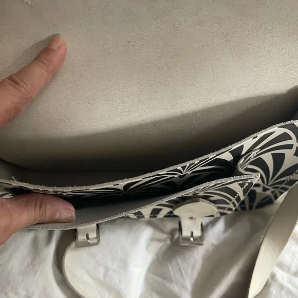 The Cambridge Satchel Company White and Black Patterned Women's Crossbody Bag - Picture 6 of 10